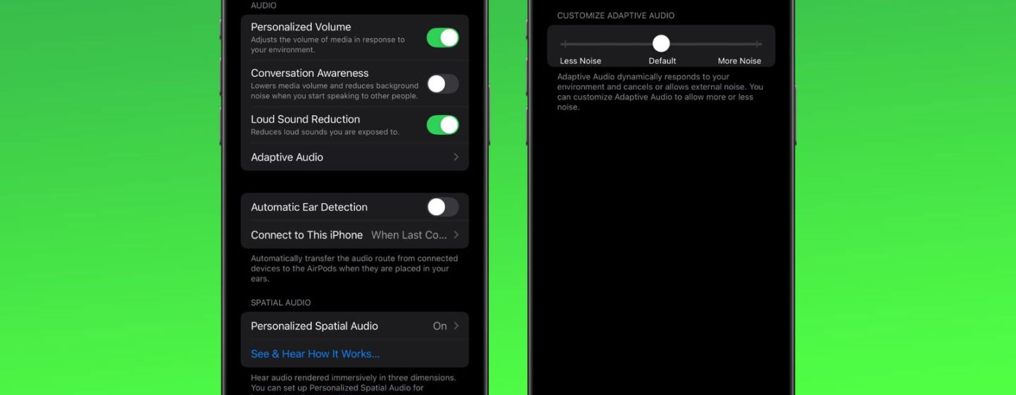 AirPods Pro второго поколения имеют функцию адаптивного звука AirPods Pro второго поколения имеют функцию адаптивного звука