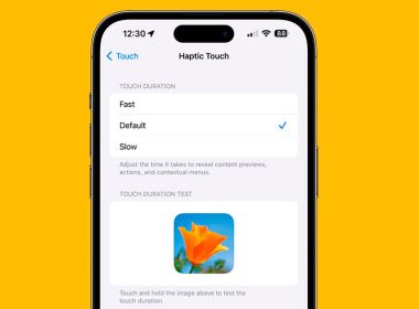 Apple добавила функцию ускорения Тактильного касания в iOS 17