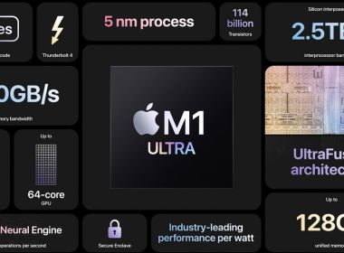 Apple представила систему-на-чипе M1 Ultra