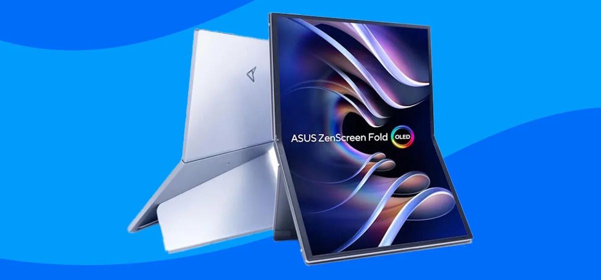 Asus показала монитор ZenScreen Fold OLED, который можно сложить пополам