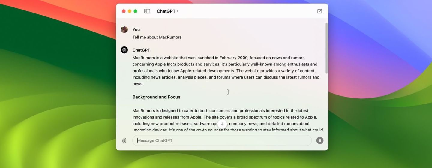 ChatGPT для Mac теперь доступно для всех пользователей