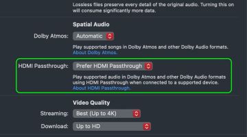 macOS Sequoia поддерживает HDMI Passthrough для контента Dolby Atmos