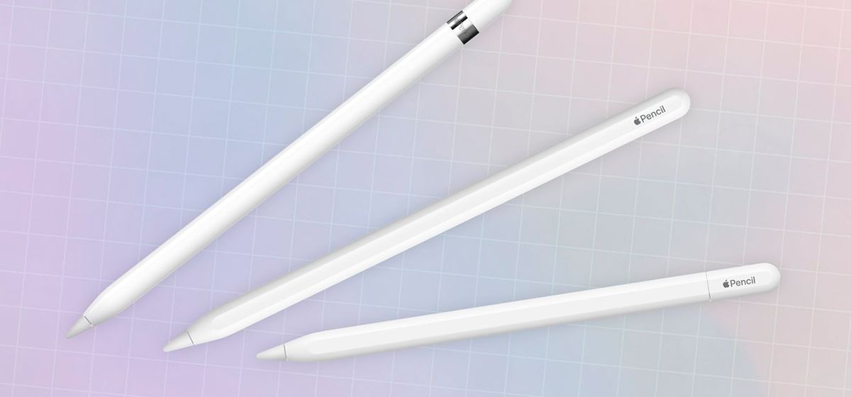 Сравнение нового Apple Pencil USB-C с Apple Pencil 2-го и Apple Pencil 1-го поколения