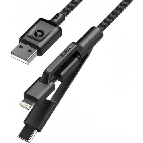 Кабель Nomad Universal Cable 3 in 1 Black (0.3 m) (NM0B5BA000)