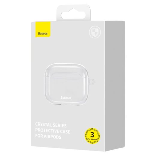 Прозрачный силиконовый чехол Baseus Crystal Series Protective Case Clear для Apple AirPods 3 (ARAP000000)