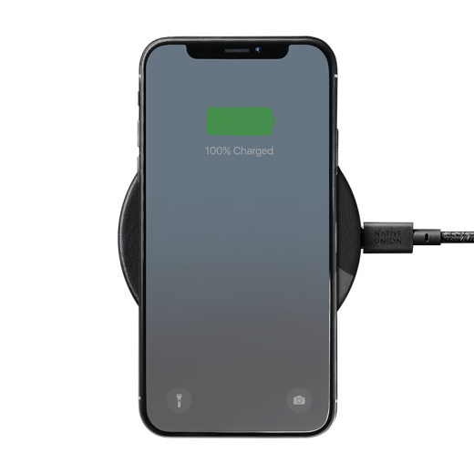 Беспроводная зарядка Native Union Drop Marquetry Wireless Charger Slate (DROP-GRY-MARQ-V2)