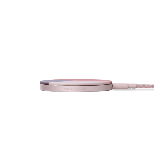 Беспроводная зарядка Native Union Drop Marquetry Wireless Charger Rose (DROP-ROSE-MARQ-V2)