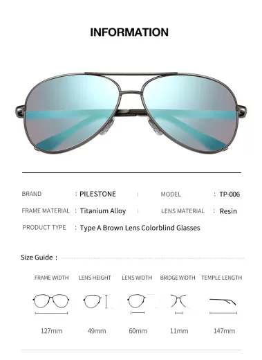 Окуляри для дальтоніків Pilestone Aviator Classic