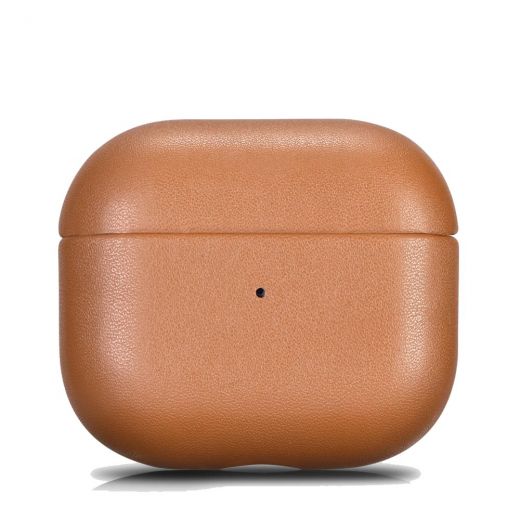 Кожаный чехол i-Carer PU Leather Full Edge Case Brown для AirPods 3