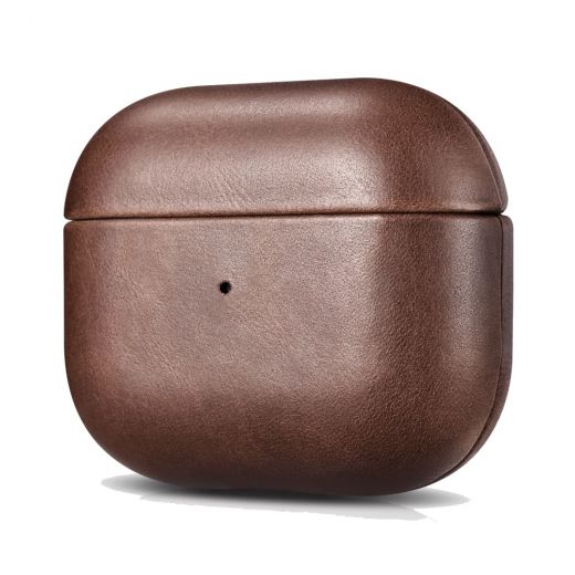 Шкіряний чохол i-Carer Genuine Leather Full Edge Case Brown для AirPods 3