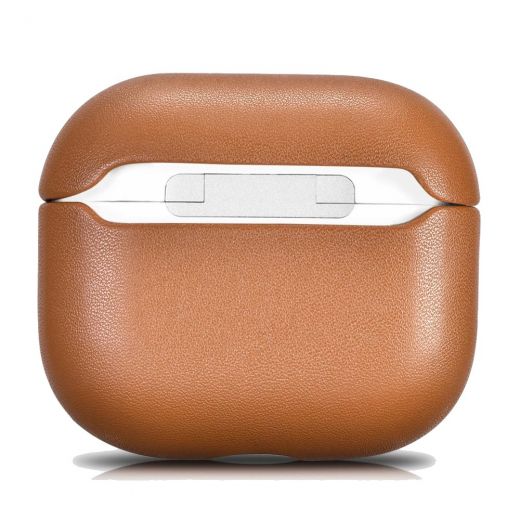 Шкіряний чохол i-Carer PU Leather Full Edge Case Brown для AirPods 3