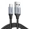 Кабель UGREEN US288 USB-A 2.0 - USB-C Cable Nickel Plating Aluminum Braid 1,5м Black