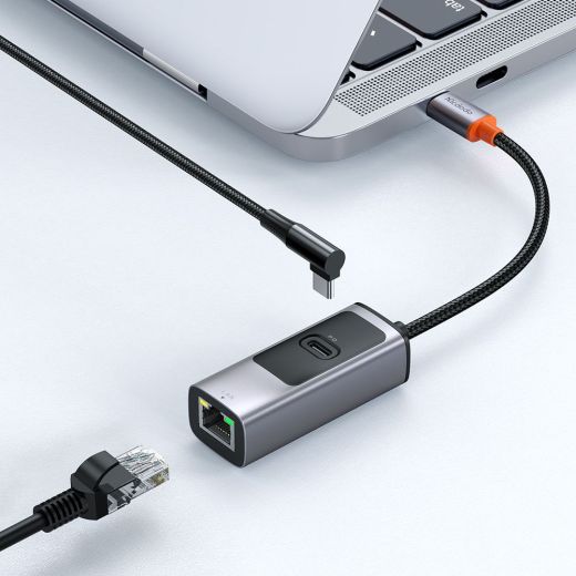 Переходник McDodo 2 в 1 USB-C to RJ45 | USB-C 100w (HU-0680)