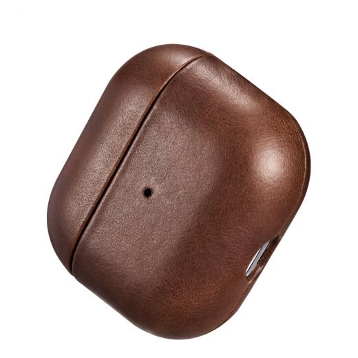 Кожаный чехол i-Carer Genuine Leather Full Edge Case Brown для AirPods 3