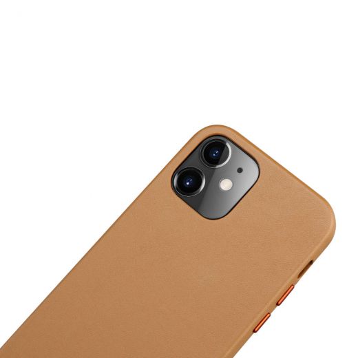Кожаный чехол i-Carer Original Brown для iPhone 12 mini