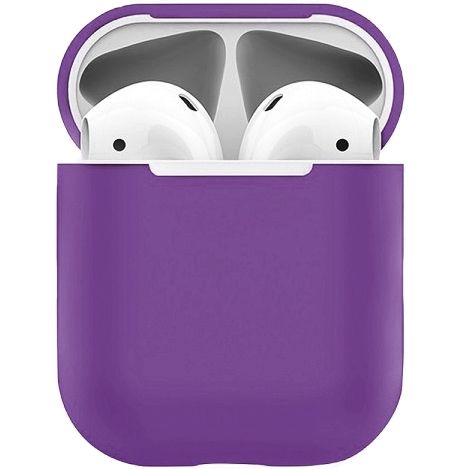 Чехол Ultra Thin Silicone Purple для AirPods 1/2