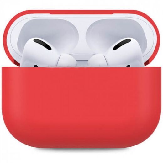 Чехол Apple Silicone Case Red для AirPods Pro