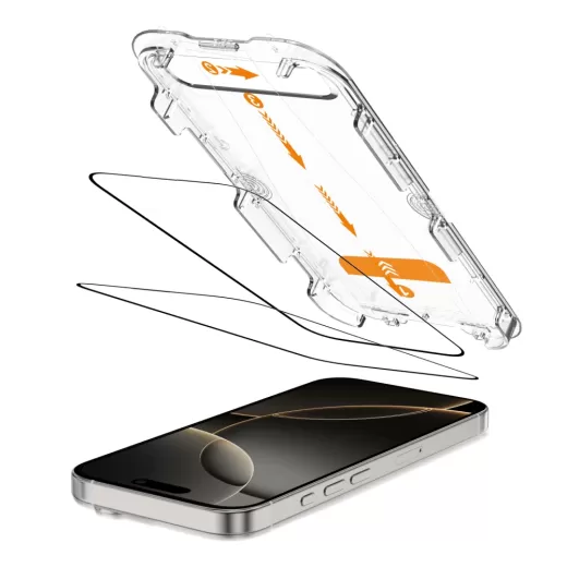 Защитное стекло с аппликатором Tech-Protect Quick Set+ 2 шт. Black для iPhone 15 | 16
