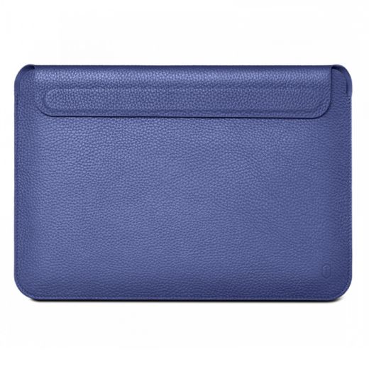Чехол из натуральной кожи WIWU Skin Pro Geniunie Leather Sleeve Series Blue для MacBook Air 13.6" (2022 | M2) | Pro 13" (2018 | 2019 | 2020 | M1) | Air 13" (2020 | M1)