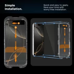 Захисне скло з аплікатором Tech-Protect Quick Set+ 2 шт. Black для iPhone 15 | 16