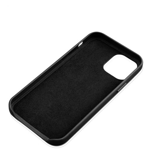 Кожаный чехол i-Carer Original Black для iPhone 12 | 12 Pro