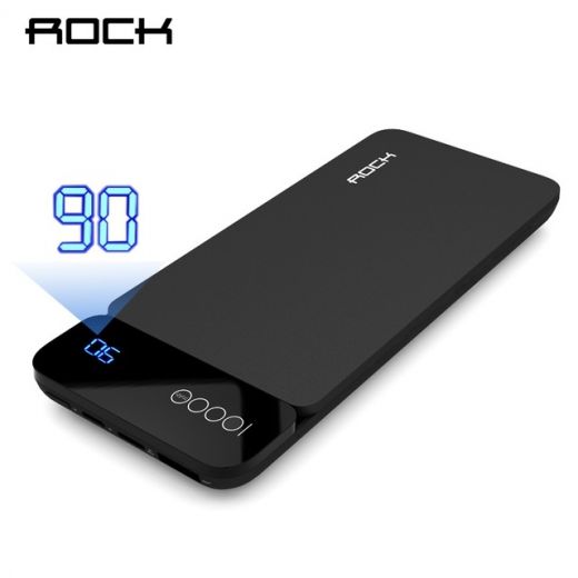 Павербанк (Зовнішній акумулятор) Rock P39 Power Bank with Digital Display 10000mAh Grey