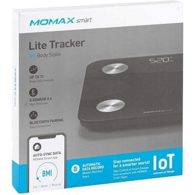 Умные весы Momax Lite Tracker IoT Body Scale (EW2SD) Black