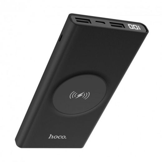 Павербанк (Зовнішній акумулятор) Hoco J37 Wisdom Wireless Charging Series 10000mAh Black