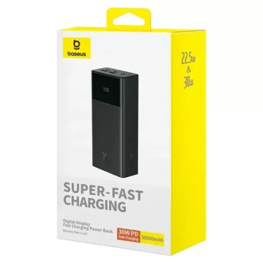 Повербанк Baseus Star Lord Digital Display Fast Charge Power Bank 30000mAh 30W Black (BB50ABC6)