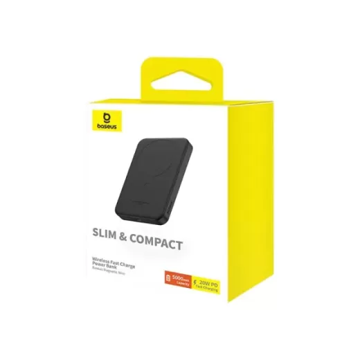 Повербанк Baseus Magnetic Mini Wireless Fast Charge 20W | 7.5W 5000mAh Black (P10022107113-00)