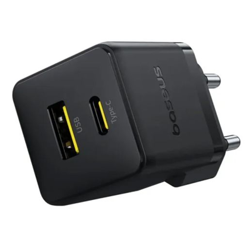 Швидка зарядка Baseus Palm Type-C+USB 20W Black (P10111608113-00)													