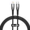 Кабель Baseus Glimmer Series Fast Charge USB-C to Lightning 1 метр Black (CADH000001)
