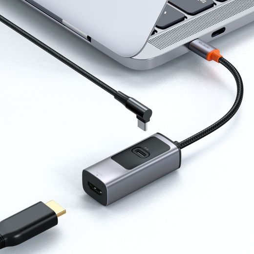 Переходник McDodo 2 в 1 USB-C to HDMI 8K/USB-C 100w (HU-1130)
