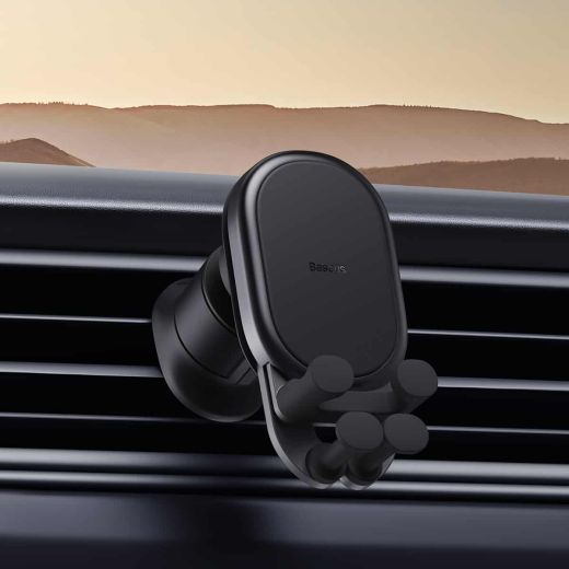 Держатель для телефона в машину Baseus Stable Gravitational Car Mount Air (Air Outlet Version) Black (SUWX020001)