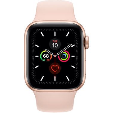 Apple Watch Series 5 GPS + Cellular 40mm Gold Aluminum Case with Pink Sand Sport Band (MWWP2, MWX22)