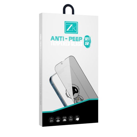 Захисне скло антишпигун ZK 2.5D Anti Peep 0.26мм (Mesh + Anti Static) для iPhone 16 Pro