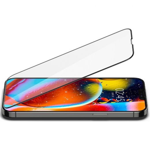 Защитное стекло Spigen tR Slim FCHD Black для iPhone 13/13 Pro (AGL03392)