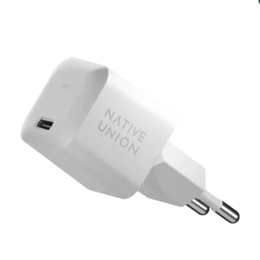 Мережевий зарядний пристрій Native Union Fast GaN Charger PD 30W USB-C Port White (FAST-PD30-2-WHT-EU)