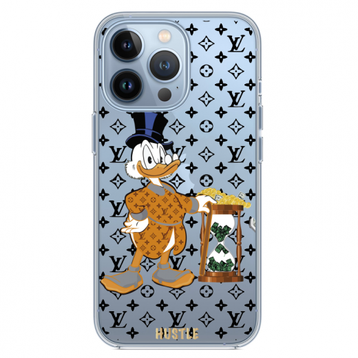 Прозрачный чехол Hustle Case Scrooge LV Clear для iPhone 13 Pro