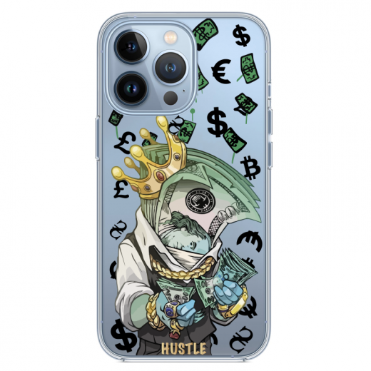 Прозрачный чехол Hustle Case Mr.Bucks Clear для iPhone 13 Pro