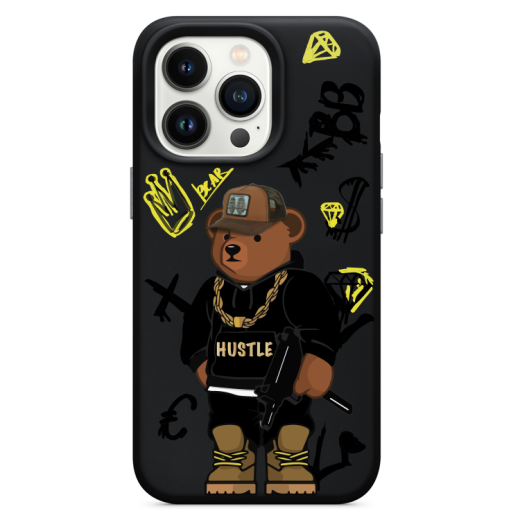 Чохол Hustle Case Bear Hustle Black для iPhone 13 Pro
