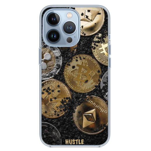 Прозорий чохол Hustle Case Bitcoin Clear для iPhone 13 Pro
