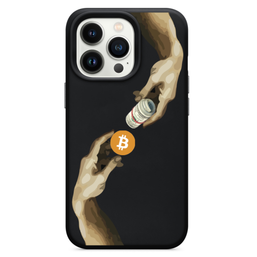 Чехол Hustle Case Hands BTC=Money Black для iPhone 13 Pro