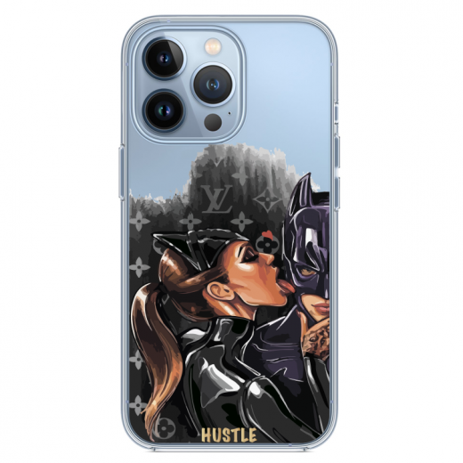 Прозрачный чехол Hustle Case Batman Love Clear для iPhone 13 Pro