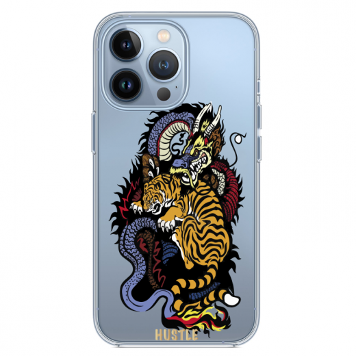 Прозорий чохол Hustle Case Dragon&Tiger Clear для iPhone 13 Pro