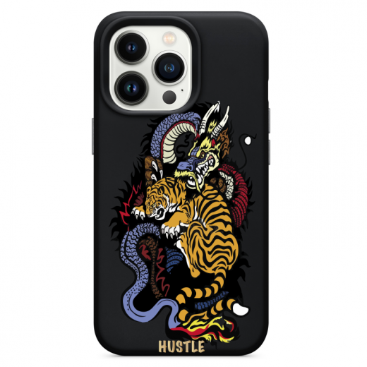 Чехол Hustle Case Dragon&Tiger Black для iPhone 13 Pro