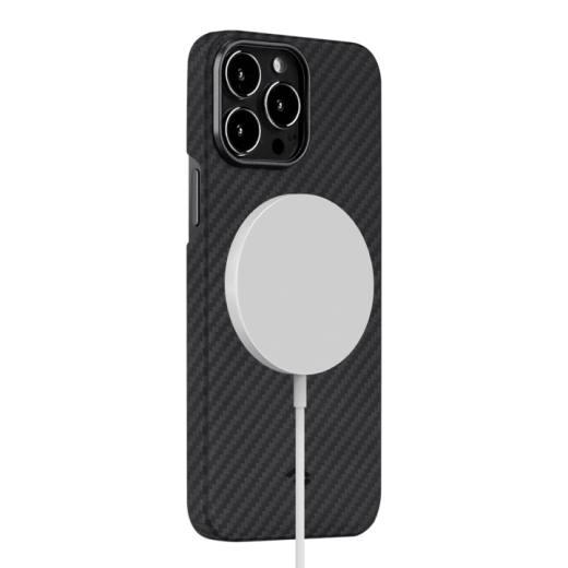 Карбоновый чехол Pitaka MagEZ Case 2 Black/Grey Twill (KI1301P) для iPhone 13 Pro