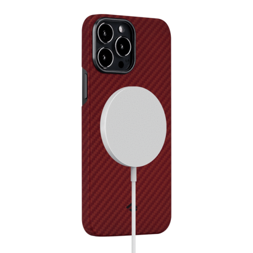 Карбоновый чехол Pitaka MagEZ Case 2 Red/Orange (Twill) для iPhone 13 Pro Max (KI1309PM)