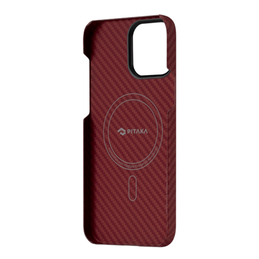 Карбоновый чехол Pitaka MagEZ Case 2 Red/Orange (Twill) для iPhone 13 Pro Max (KI1309PM)