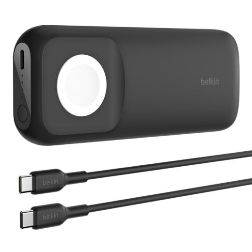 Повербанк Belkin Fast Wireless Charger для Apple Watch + Power Bank 10K Black (BPD005btBK)